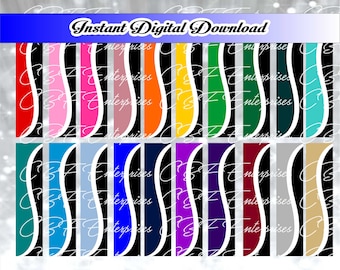 20 Color Bundle - Kick-Schalter - Cheer Bow Graphic Digital Download