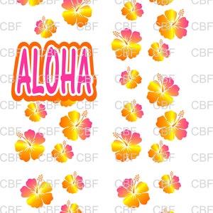 Aloha Sublimation Cheer Bow Graphic Digital Download