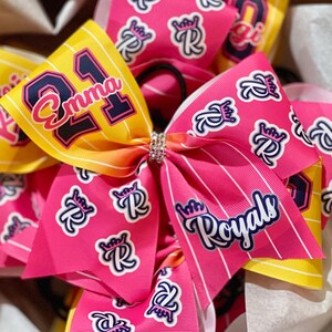 Custom Softball Bow Personalized - you choose custom colors - TEAM DISCOUNTS