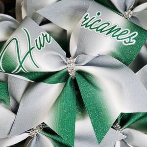 Custom Sublimated Cheer Bow - designed with your team colors and name - TEAM DISCOUNTS AVAILABLE