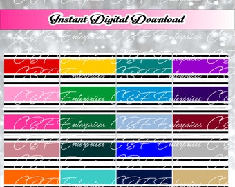 20 Color Bundle - Tailless Streifen - Cheer Bow Grafik Digitaler Download - Sublimationsvorlagendatei