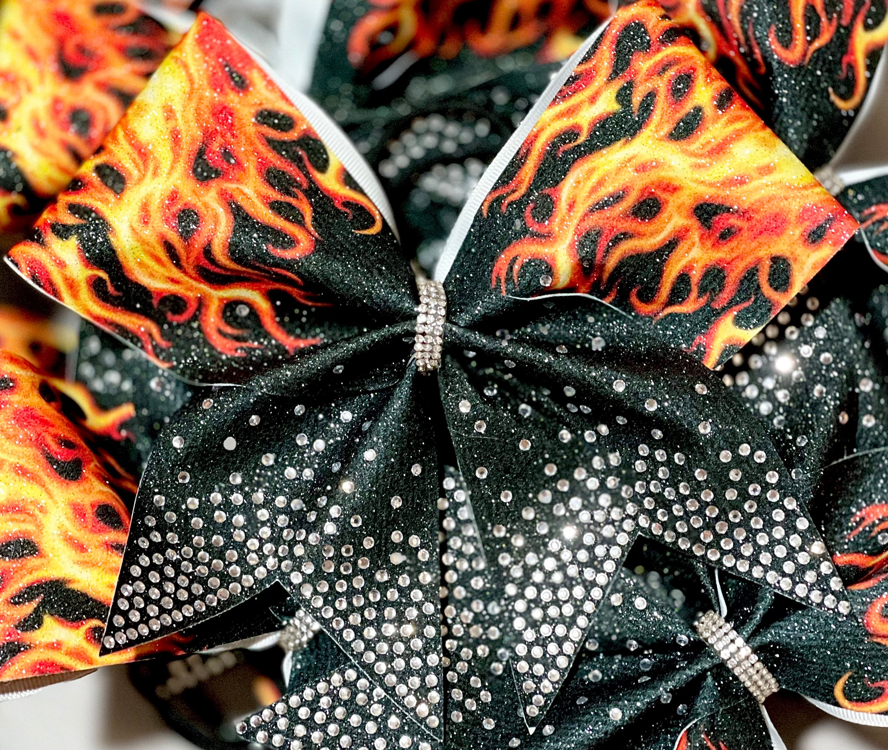 Yosca Gunmetal and Orange Rhinestone Bow Barette il_fullxfull.5579544694_4arp.jpg main image 2