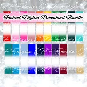 Könnte beinhalten: Ein digitales Download-Paket mit 12 Verlaufshintergründen in verschiedenen Farben. Die Hintergründe sind im Hochformat und perfekt für digitale Projekte.