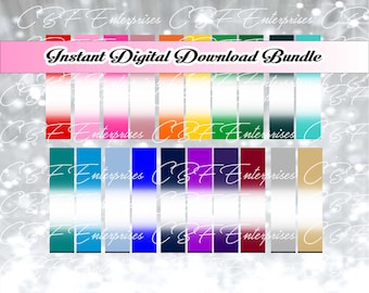 20 kleuren ombre cheer bow-sublimatieontwerpen (digitale download)