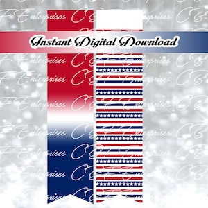 Patriotic Cheer Bow Sublimation Graphic Digital Download 4th of July