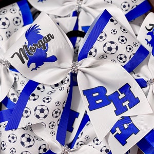 Custom Soccer Bow Personalized - you choose custom colors