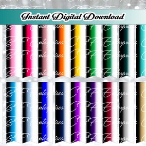 20 Color Bundle - Verticle Ombre -  Cheer Bow Graphic Digital Download - Sublimation Template File