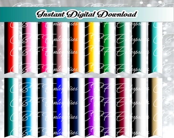 20 Color Bundle - Verticle Ombre -  Cheer Bow Graphic Digital Download - Sublimation Template File
