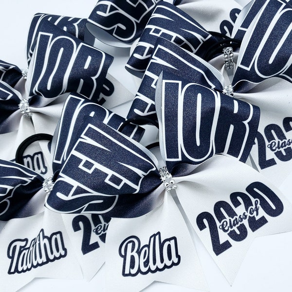 Custom Sublimated Senior Cheer Bow - you choose custom colors