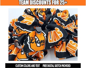 Custom Team or School Scrunchie – Personalized Colors