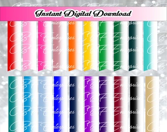 20 Color Bundle - Verticle to White Ombre -  Cheer Bow Graphic Digital Download - Sublimation Template File