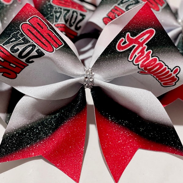 Custom Sublimated Personalized Senior Cheer Bow - you choose custom colors