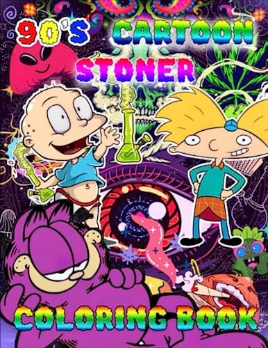 90's Cartoon Stoner Coloring Book For Adults: 90s Cartoon Coloring