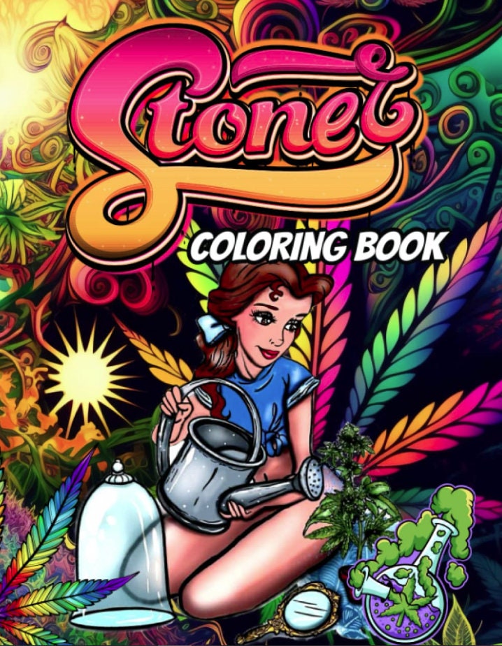 90s Cartoon Princess Stoner Coloring Book for Adults - Adult