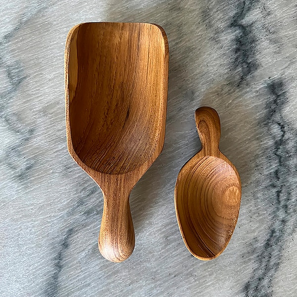 QTY 1- 4 Wooden Scoops-sensory Wood Scoop, Candy Scoop, Bath Salt Scoop, Wedding Shower Favor