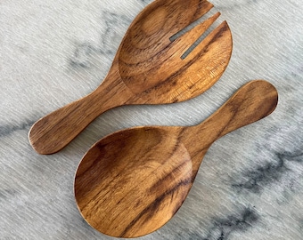 Teak Wooden Salad Server Set