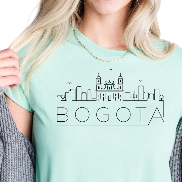 Bogota Skyline Shirt, Bogota City Shirt, I Love Colombia, Unisex Crewneck Shirt for Bogota Lover, Colombian Shirt, Traveler Gift, N216