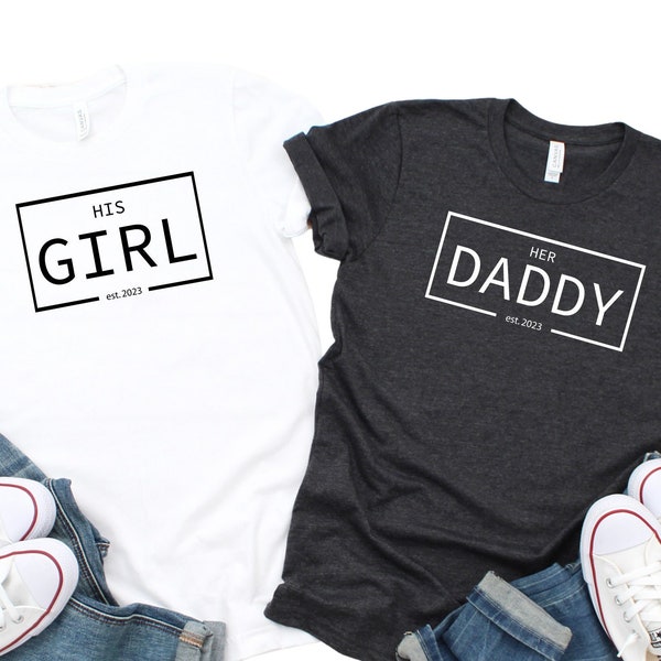 His Girl Shirt, Her Daddy Shirt, Dad and Daughter Shirt Gifts, Fathers Day Gift, First Fathers Day Tee, Family Matching Shirt, N249