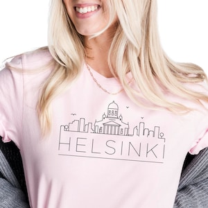 Helsinki Finland Shirt, Helsinki Cityline Shirt, Custom Unisex Shirt for Helsinki Lover, Mothers Day Gift, Custom Tee for Him, N201