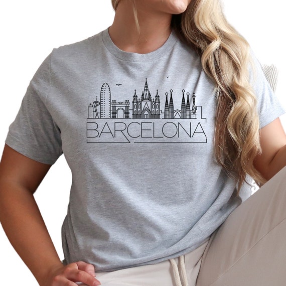 Barcelona City Skyline Vacation Travel Tourist Gift T-Shirt Barcelona City Skyline Vacation Travel Tourist Gift T-Shirt
