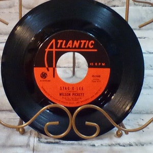 Wilson Picket 45 Single Record Stagolee/I&#39;m in Love, #2448 Atlantic Records 1964-1968 Excellent Condition Juke Box Addition