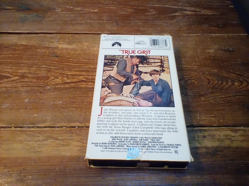 True Grit VHS Tape Starring John Wayne Originally 1969 Tape From 1992 ...
