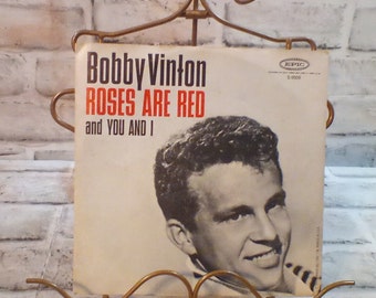 Bobby Vinton 45 Picture Sleeve Record Roses are Red/You and I, #9509 Epic Records 1962 Very Good Condition
