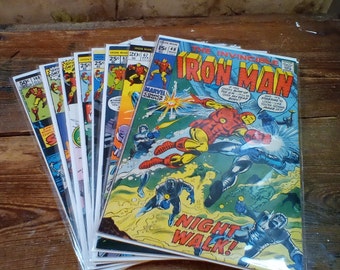 The Invincible, Iron Man Bundle of 8, Bronze Age Comics, 1971-1981, Check Description for Issue Numbers and Conditions