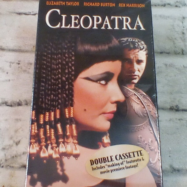 Cleopatra VHS Tapes Sealed, Starring Elizabeth Taylor, Richard Burton, Rex Harrison, Directed by Joseph Mankiewicz, 20th Century Fox