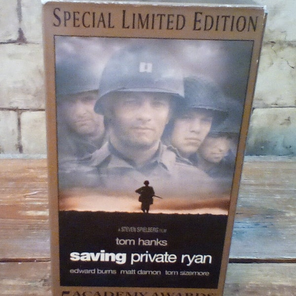 Saving Private Ryan VHS Tape Special Limited Edition Starring Tom Hanks A Steven Spielberg Film Excellent Condition 1999