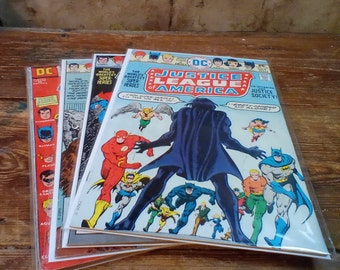 Justice League of America Comic Bundle of 4, #111, 123, 130, 131, #123 is F Cond, All Others are VG Cond, DC Comics 70s Bronze Age