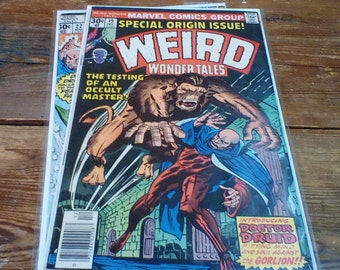 Weird Wonder Tales 2er-Bundle, Nr. 19, Dez. 1976 VG Cond, Nr. 22. Mai 1977, VG Cond, beide mit Doctor Druid