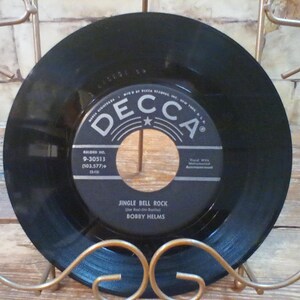 Bobby Helms 45 Record #30513 Jingle Bell Rock/Captain Santa Claus Decca Records 1957 Excellent Condition
