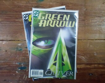 Vintage Comic Book Bundle lot of Two, Green Arrow Numbers 1 & 2 April and May 2001, Kevin Smith Story, Covers From Paintings.