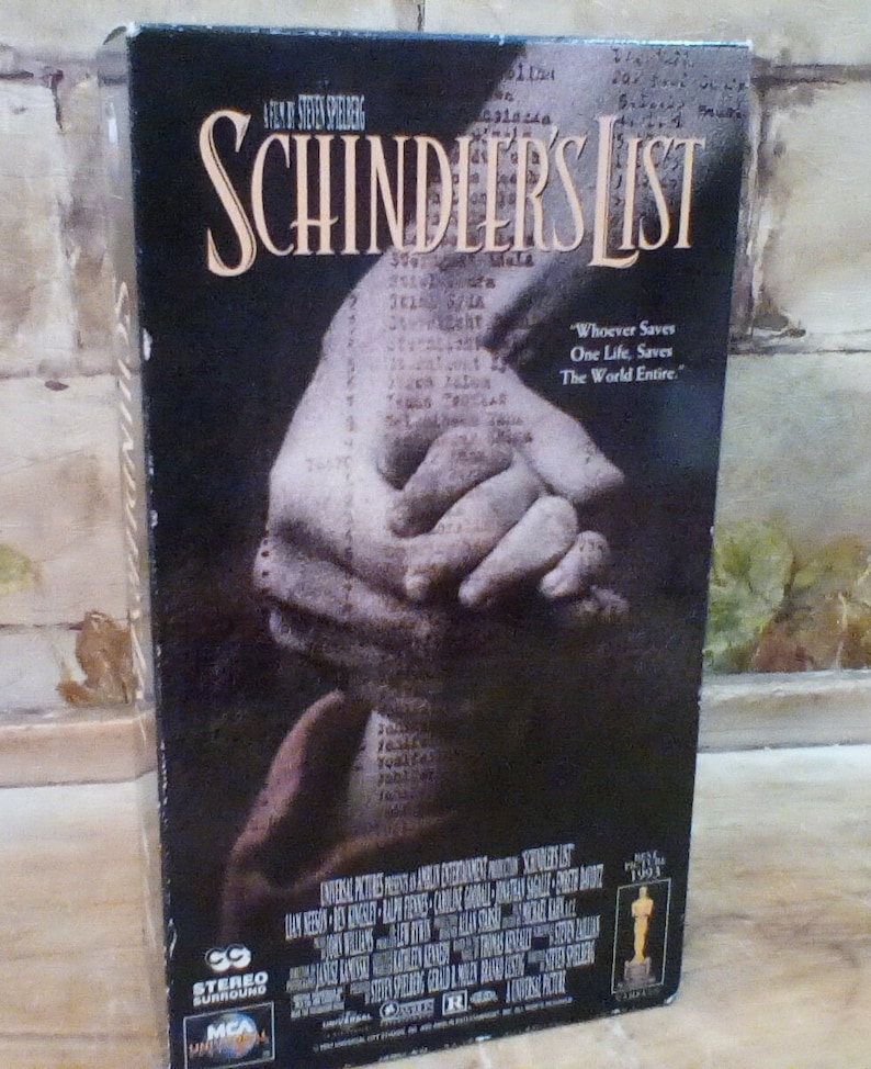 Schindler's List Vintage VHS Set, 1993 Academy Award Winner Best