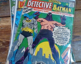 Detective Comics, Starring Batman, Silver Age Comics, DC Key Issue, #355 Sept 1966, #363 May 1967, #379 Sept 1968 All G Cond