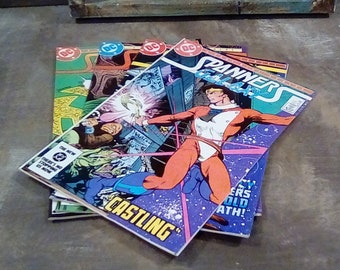 Vintage Comic book bundle  lot of 4 Copper Age, Spanner's Galaxy, #1,2,3 & 6 of a Six Part Series, DC Comics. Fine to Very Fine Cond. 80's