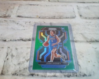 Josh Giddey 2021-22 Panini Prizm Green Rookie Card #301 Basketball Card, Raw Near Mint