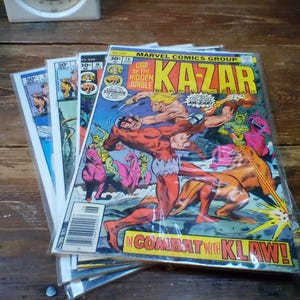 Kazar Comic Set bestehend aus 4 Kazar Herr des verborgenen Dschungels #16,18 und Kazar der Wilde #2,3