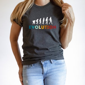 Evolution Tshirt, Science Shirt, Gift for Geologist, Charles Darwin, Human Evolution Tee, Early Humans, Homo Sapiens, Evolution of Man Shirt