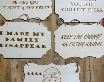 Fun Movie Quote and Song Lyric Signs