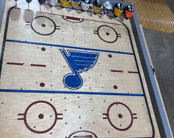 Personalized Hockey Helmet Racing Game • Custom Epoxy Board • Coach Gift • Team Banquet Game