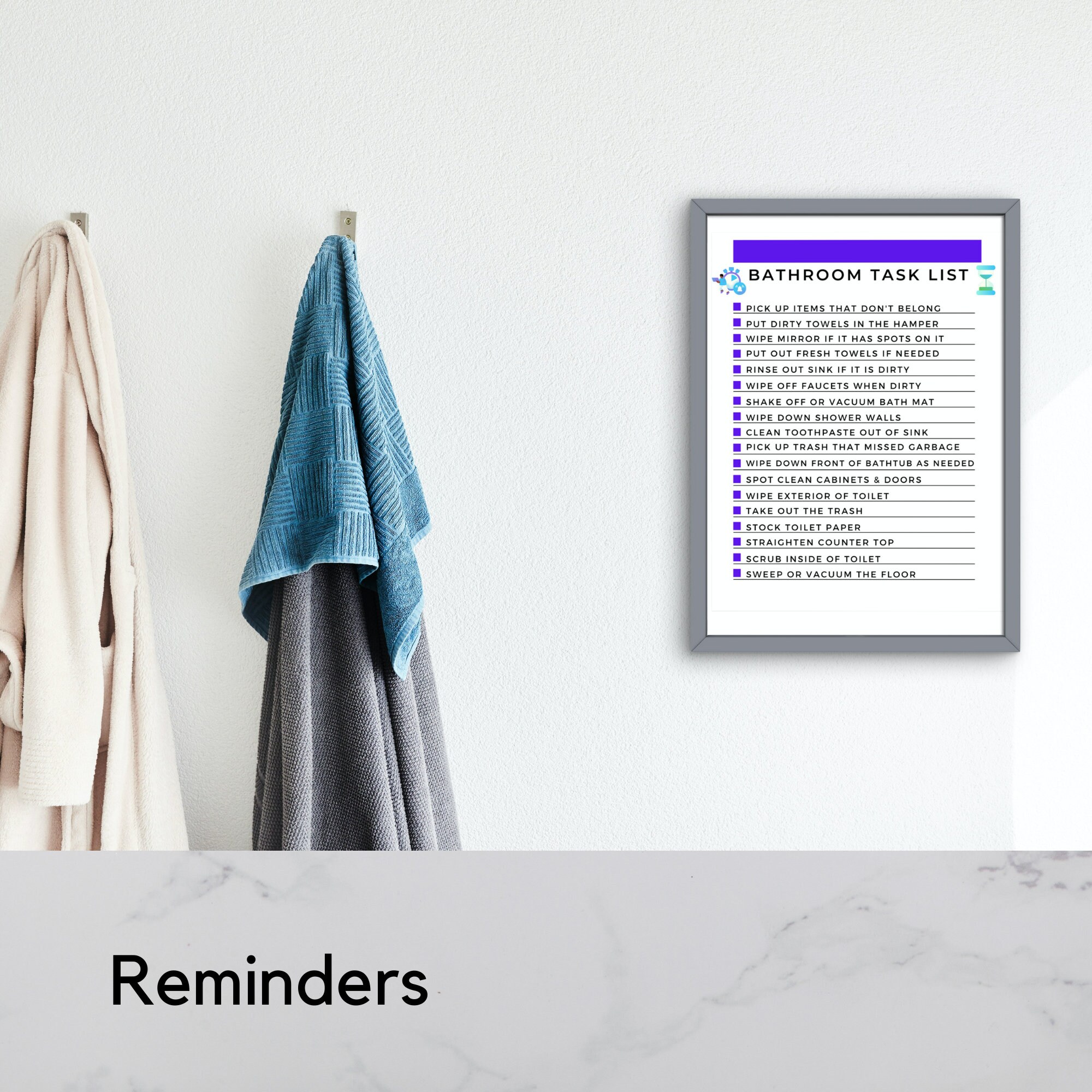 Editable Cleaning Template, Printable Checklist, Home House List Chore
