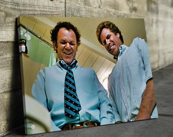 Funny Bathroom Canvas Print | Step Bothers Sword Fight Funny Bathroom Scene Poster - Funny Bathroom Print - Wall Art - Movie Poster Canvas