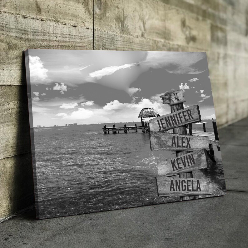 Personalized Family Street Sign Multiname Custom Canvas Wall Etsy
