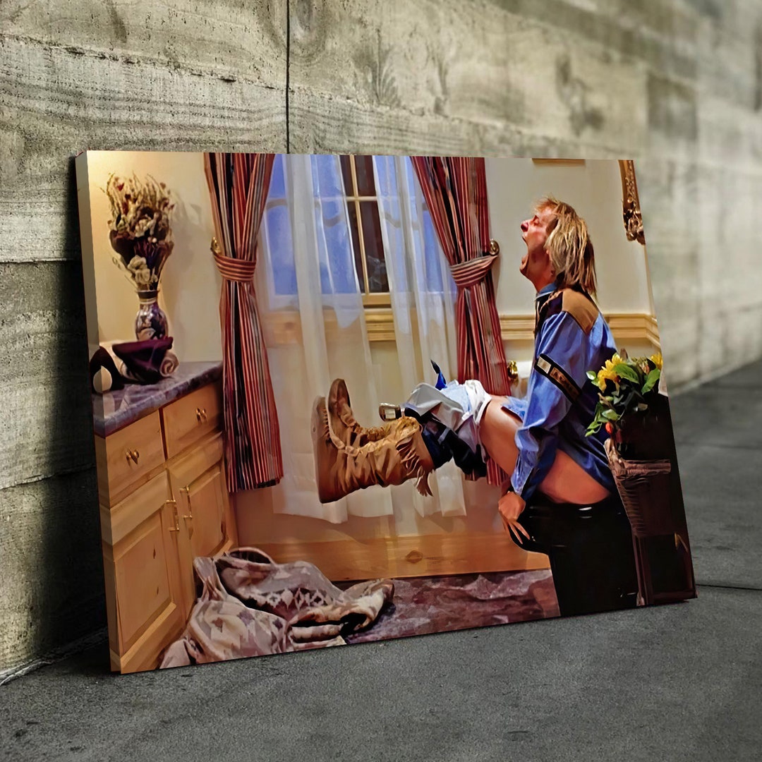 Funny Bathroom Canvas Print Dumb and Dumber Funny Bathroom Scene Poster