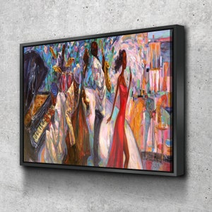Jazz Wall Art | Black Music Art | African American Art | Music Canvas Wall Art | Living Room Bedroom Canvas Wall Art