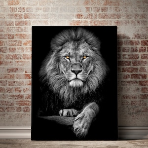 Golden Eyed Lion Canvas Wall Art Lion Canvas Wall Art Motivational Lion Canvas Wall Art Lion Canvas Print Lion Home Decor Canvas Print