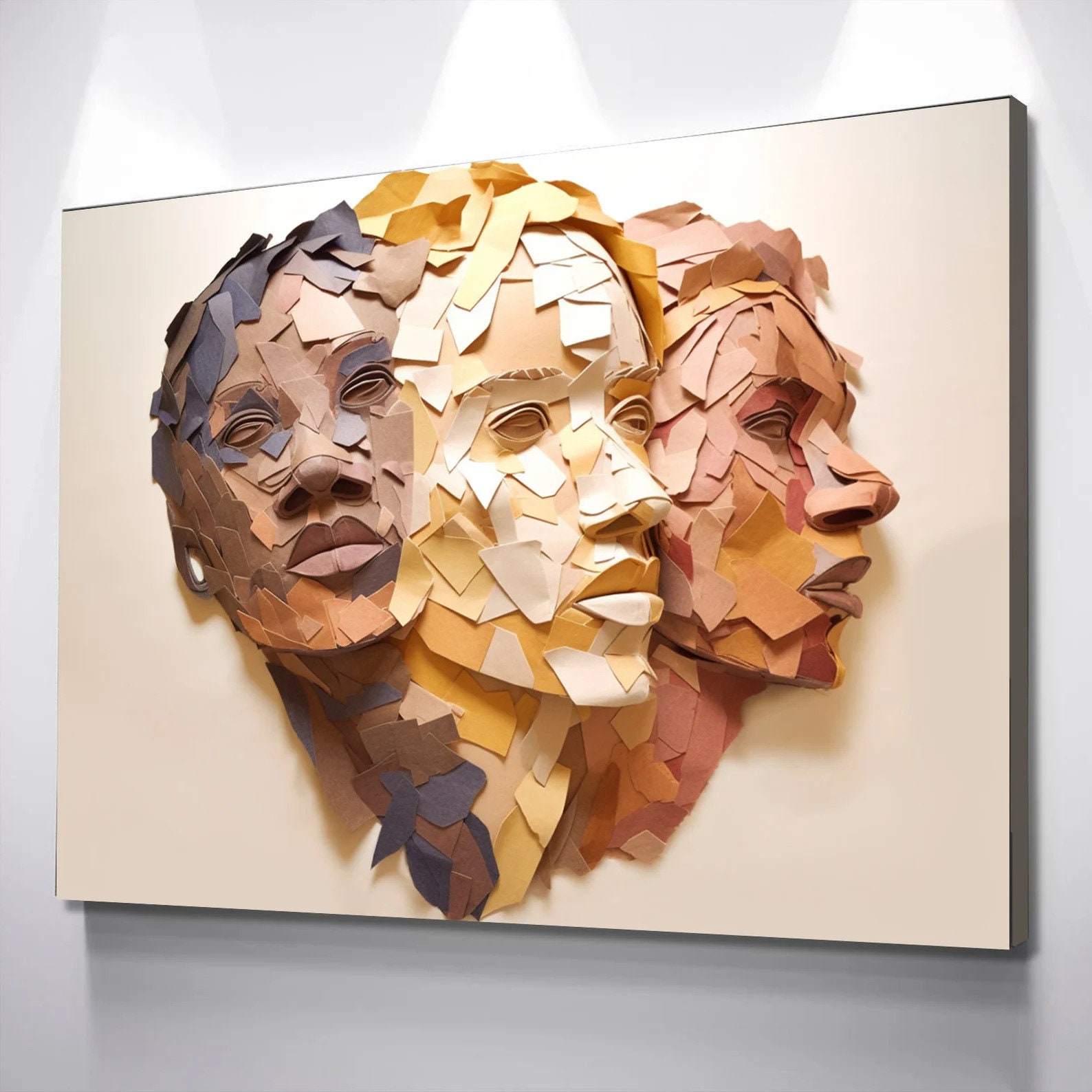 African American Wall Art Black History Month Faces Canvas, African ...