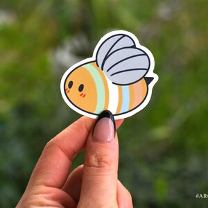 Cute Bee Sicker With, Coconut Girl Aesthetic, Waterproof sticker for Water Bottles, Laptop & Phone Case 0057